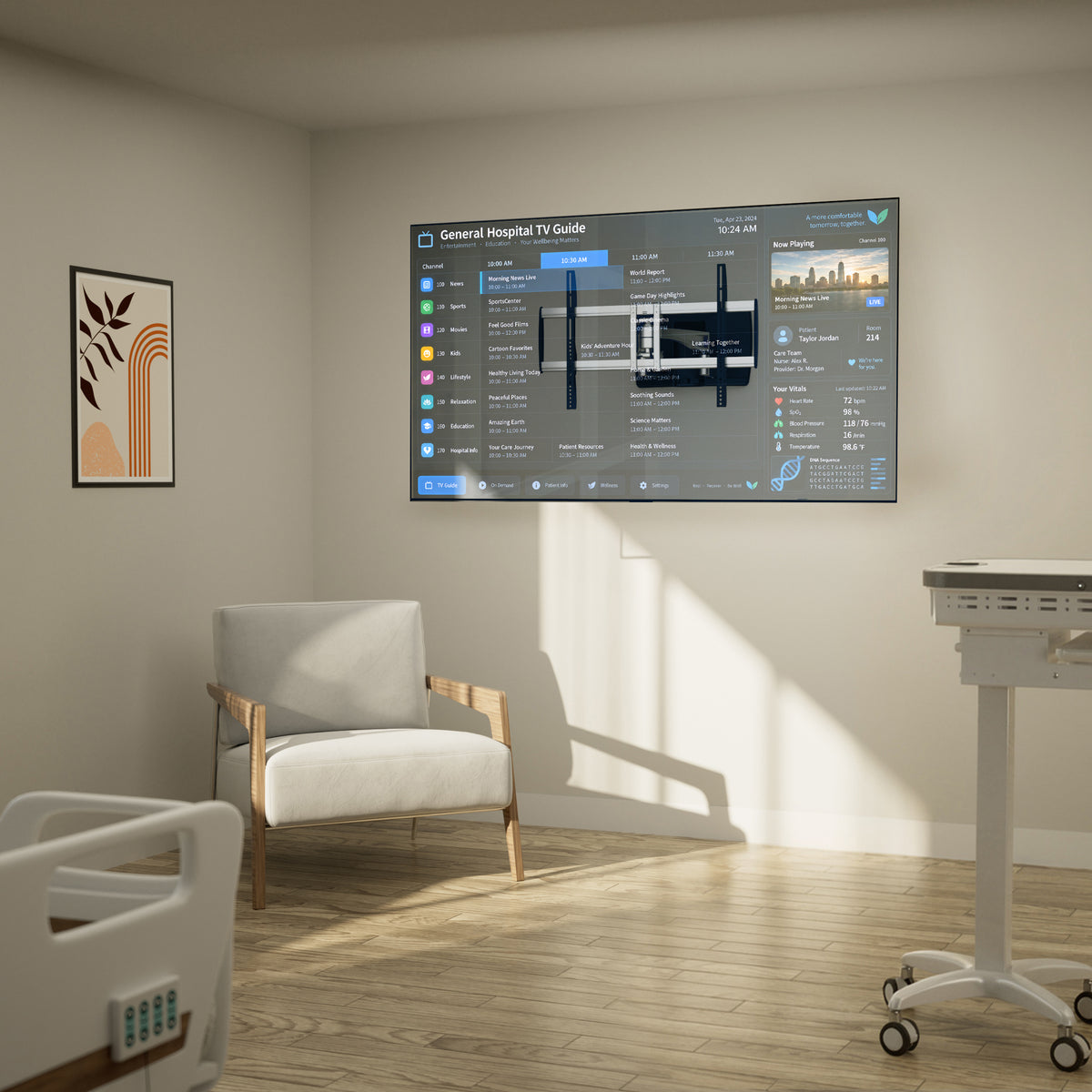 TAA-Compliant Heavy-Duty Full-Motion TV Wall Mount