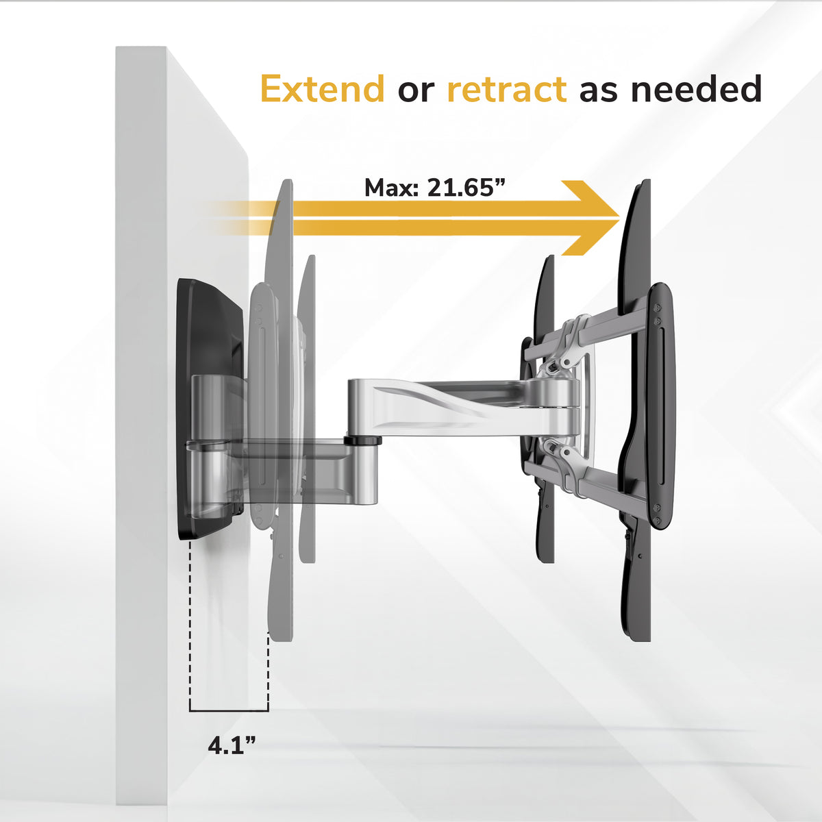 TAA-Compliant Heavy-Duty Full-Motion TV Wall Mount
