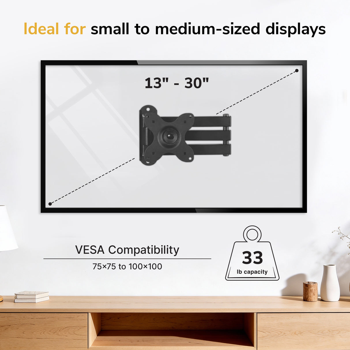 Full Motion Small TV Wall Mount