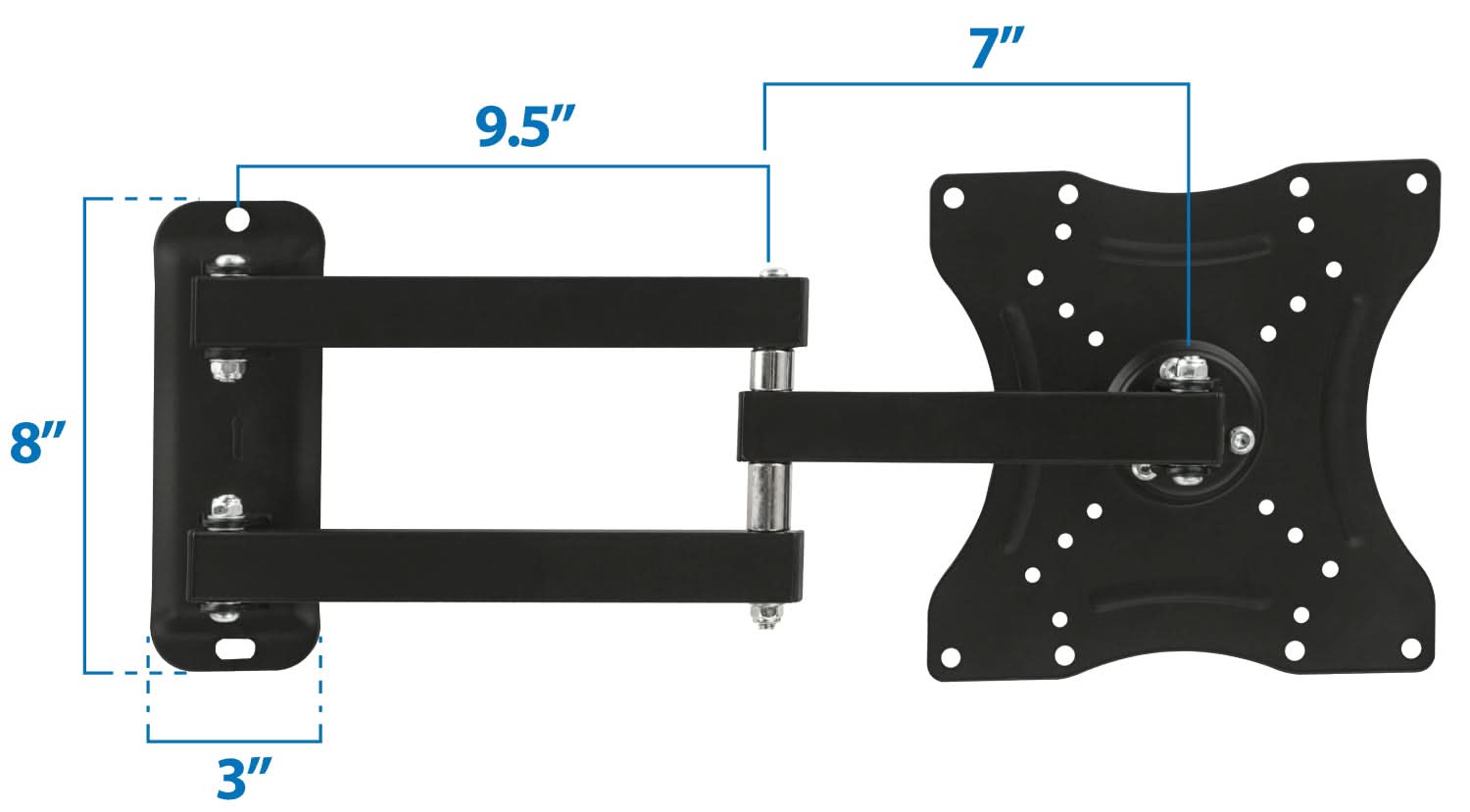 Full Motion Swivel TV Wall Mount – 23–55
