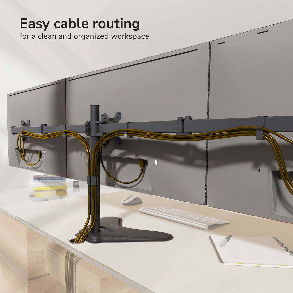 Full-Motion Triple Monitor Stand
