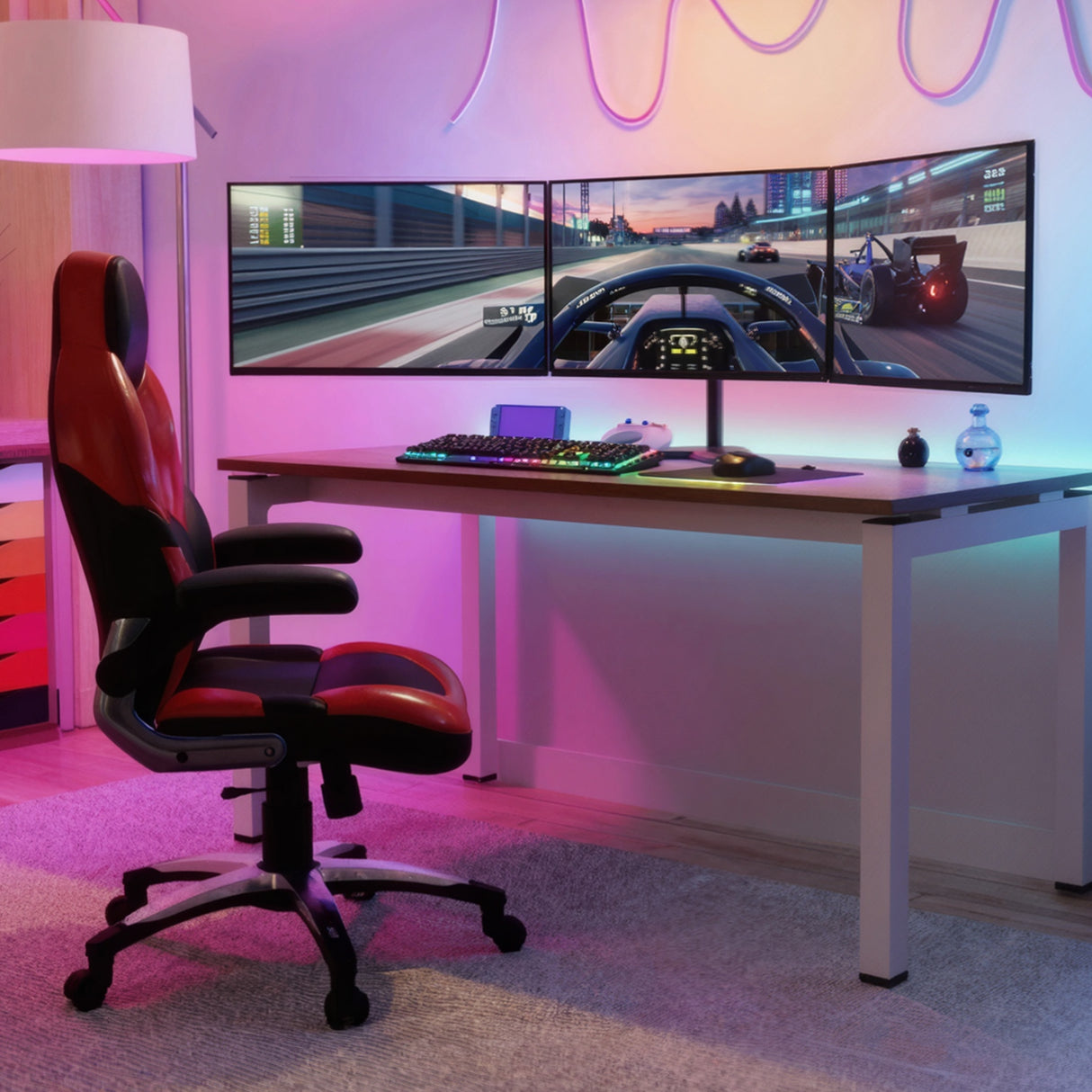 Full-Motion Triple Monitor Stand
