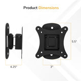 Single Stud Tilt and Swivel TV Wall Mount