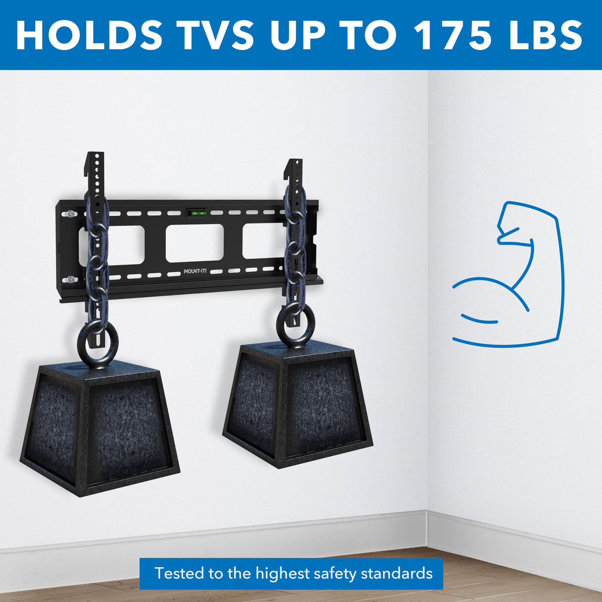 Heavy-Duty Ultra Low Profile TV Wall Mount with Locking Feature