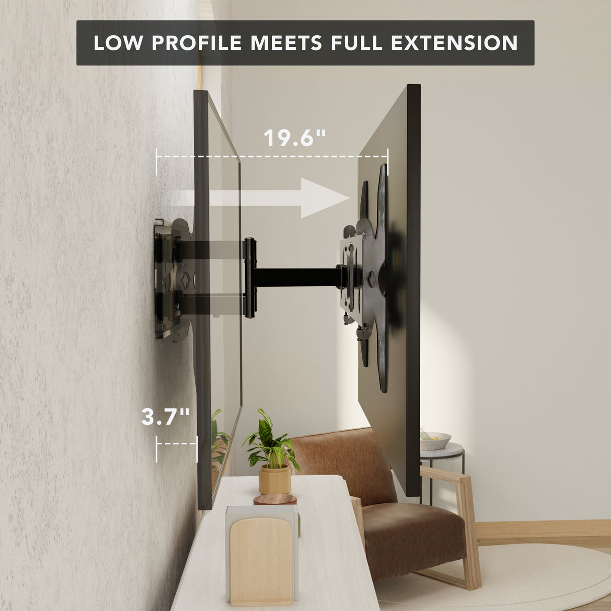 Heavy Duty Full Motion TV Wall Mount with Extension