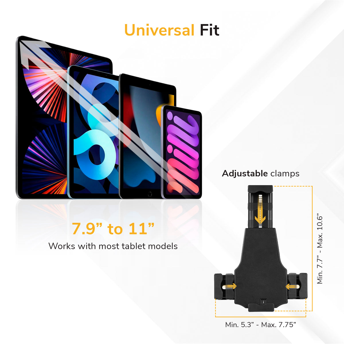Universal Tablet Stand with Cable Lock