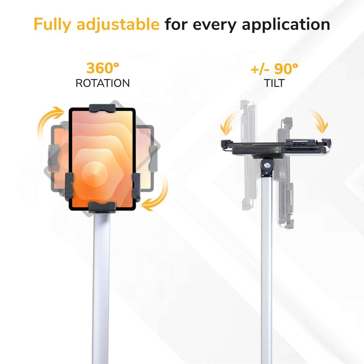 Secure Universal Tablet Floor Stand with Lock