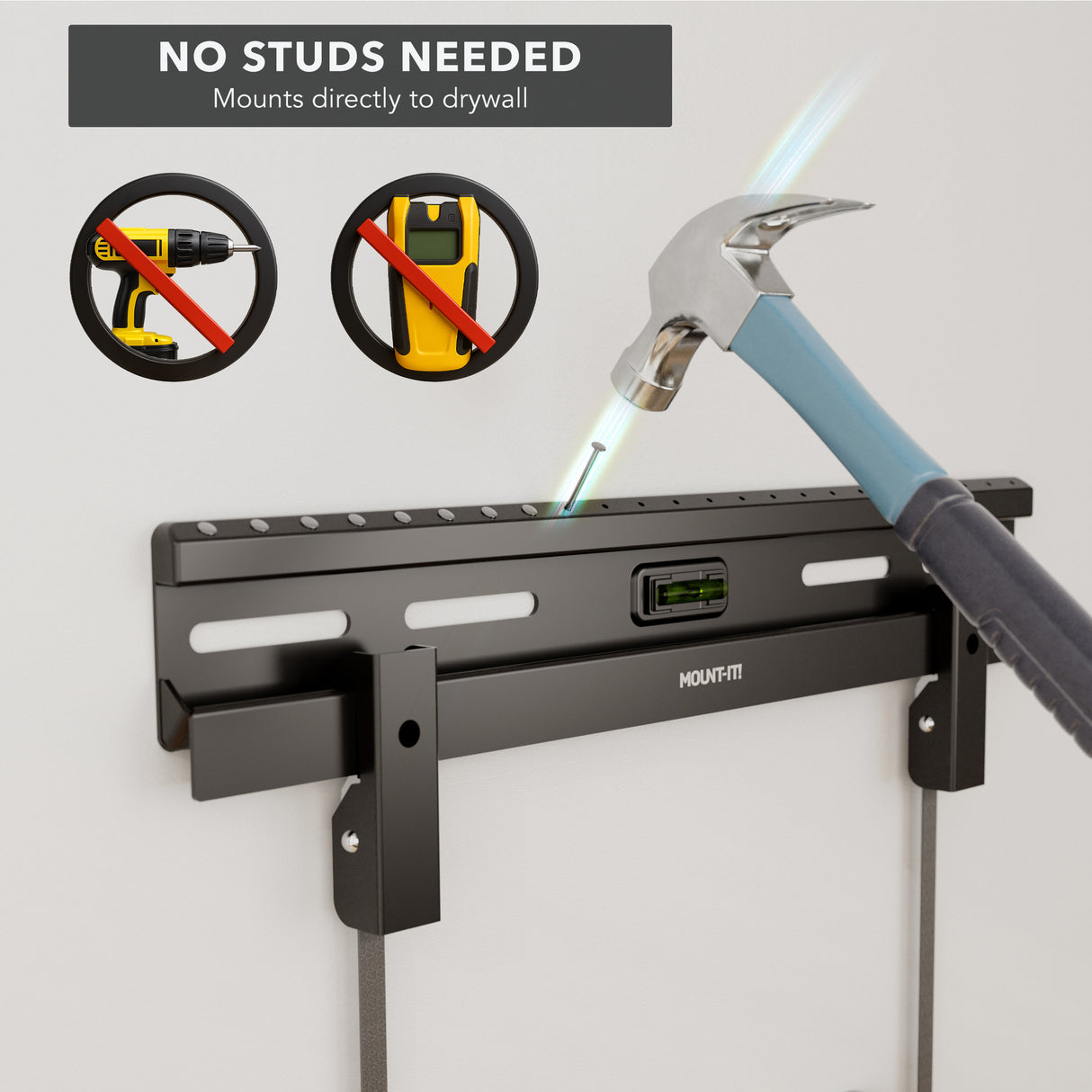 No Stud TV Wall Mount for TVs 23" - 65"