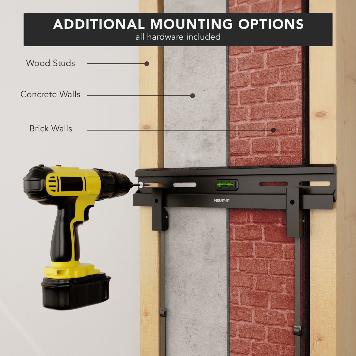 No Stud TV Wall Mount for TVs 23" - 65"