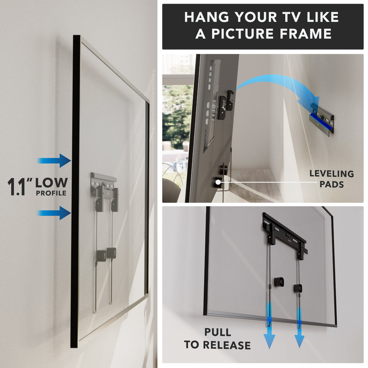No Stud TV Wall Mount for TVs 23" - 65"