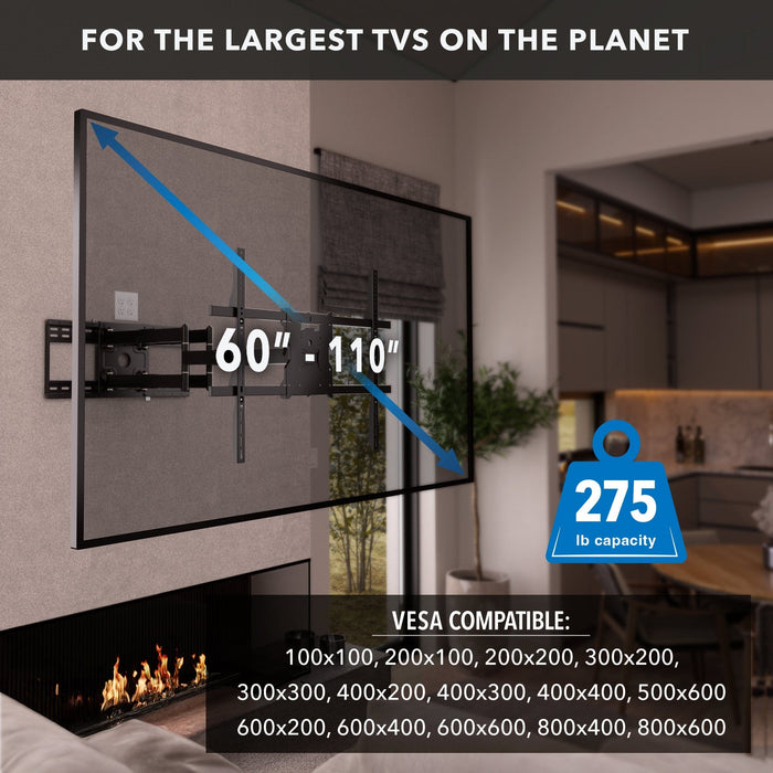 The Beast Heavy Duty Full Motion TV Wall Mount With Extra Long Extension - Mount-It!