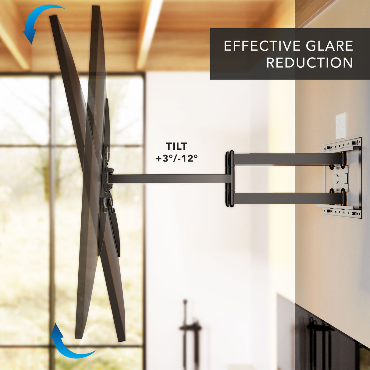 Full Motion TV Wall Mount with Extra Long Extension for 43" - 100" TVs
