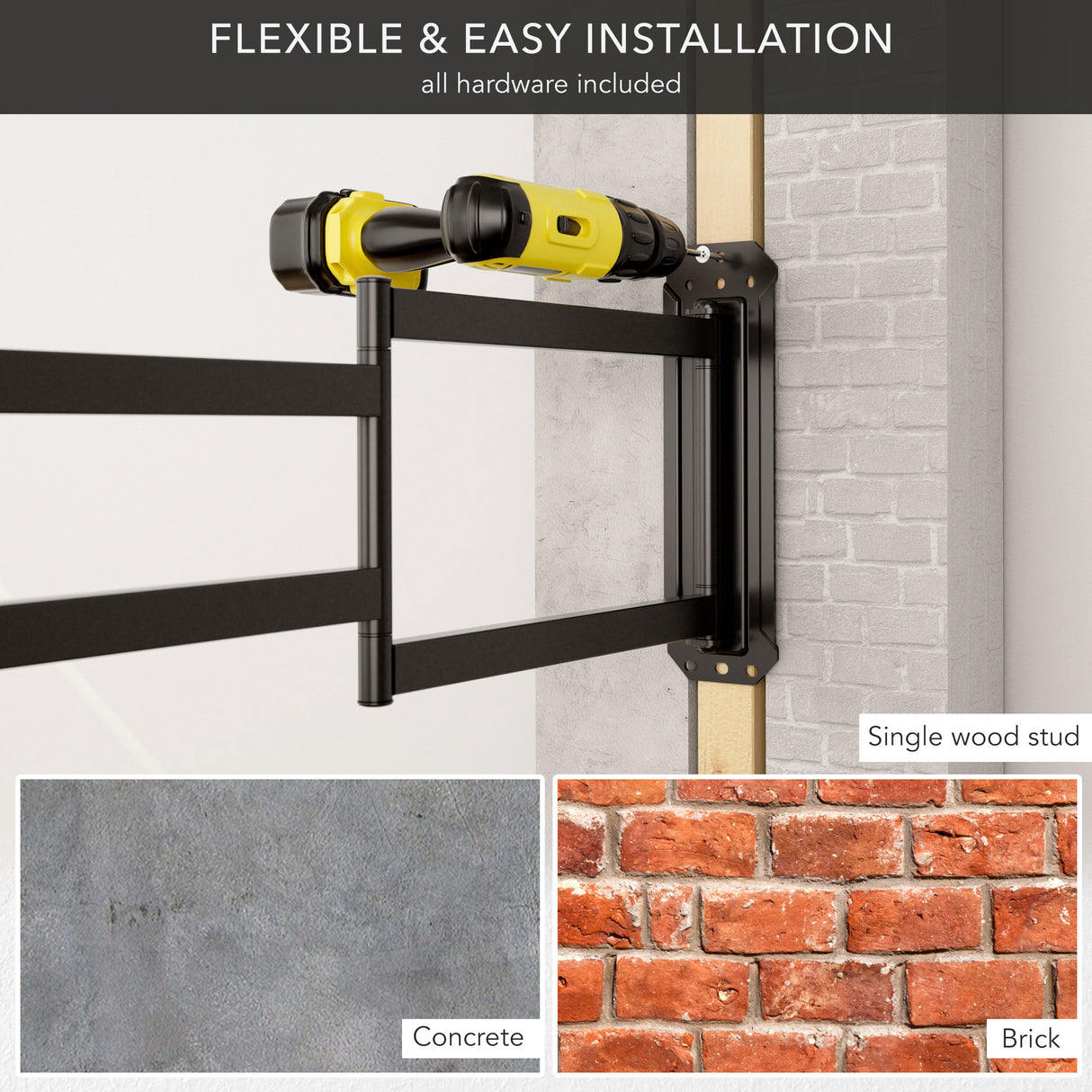 Full Motion TV Wall Mount with Extra Long Extension for 23"-65" TVs