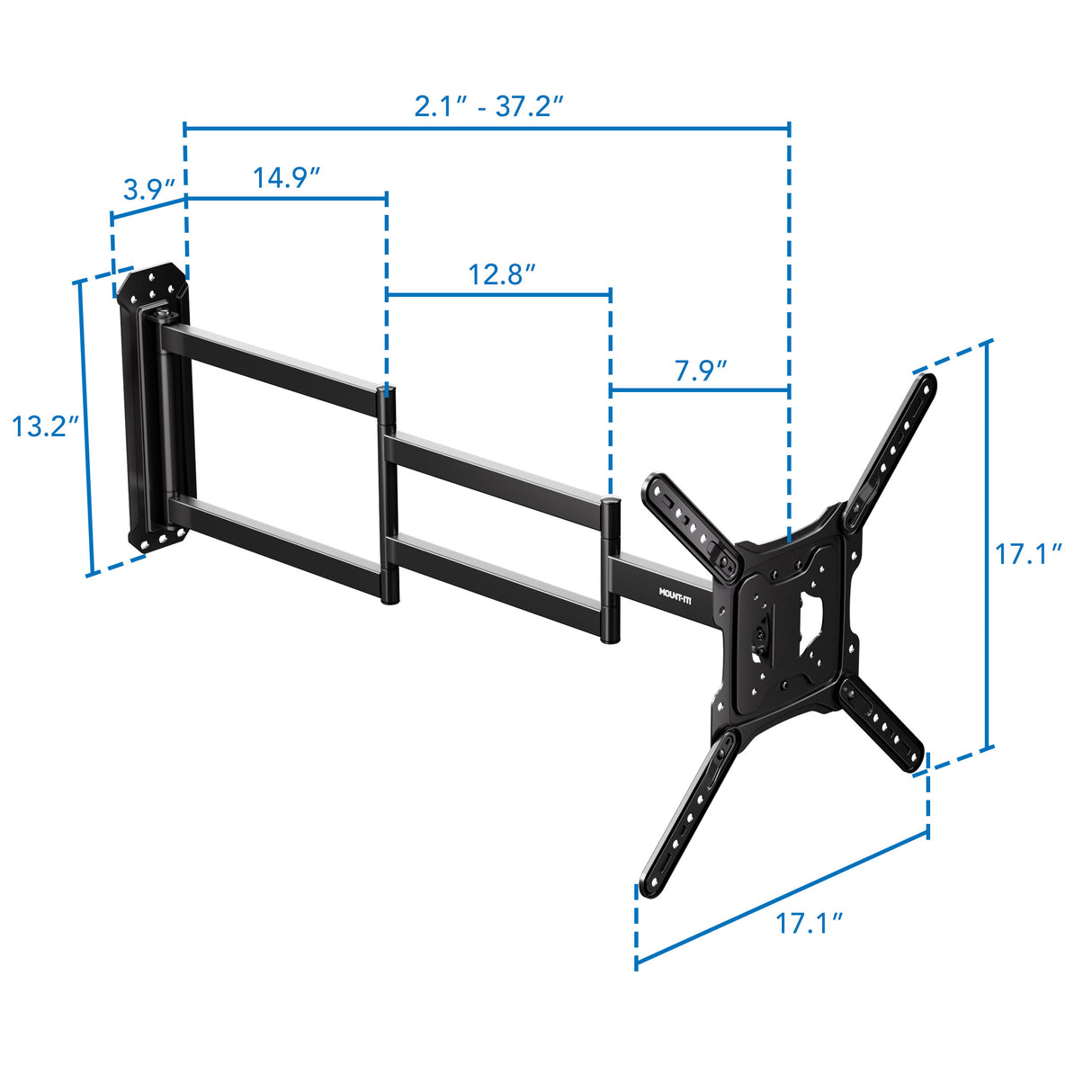 Full Motion TV Wall Mount with Extra Long Extension for 23"-65" TVs