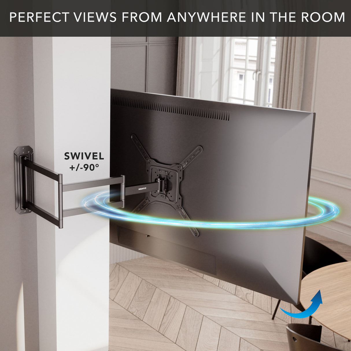Full Motion TV Wall Mount with Extra Long Extension for 23"-65" TVs