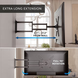 Full Motion TV Wall Mount with Extra Long Extension for 23"-65" TVs