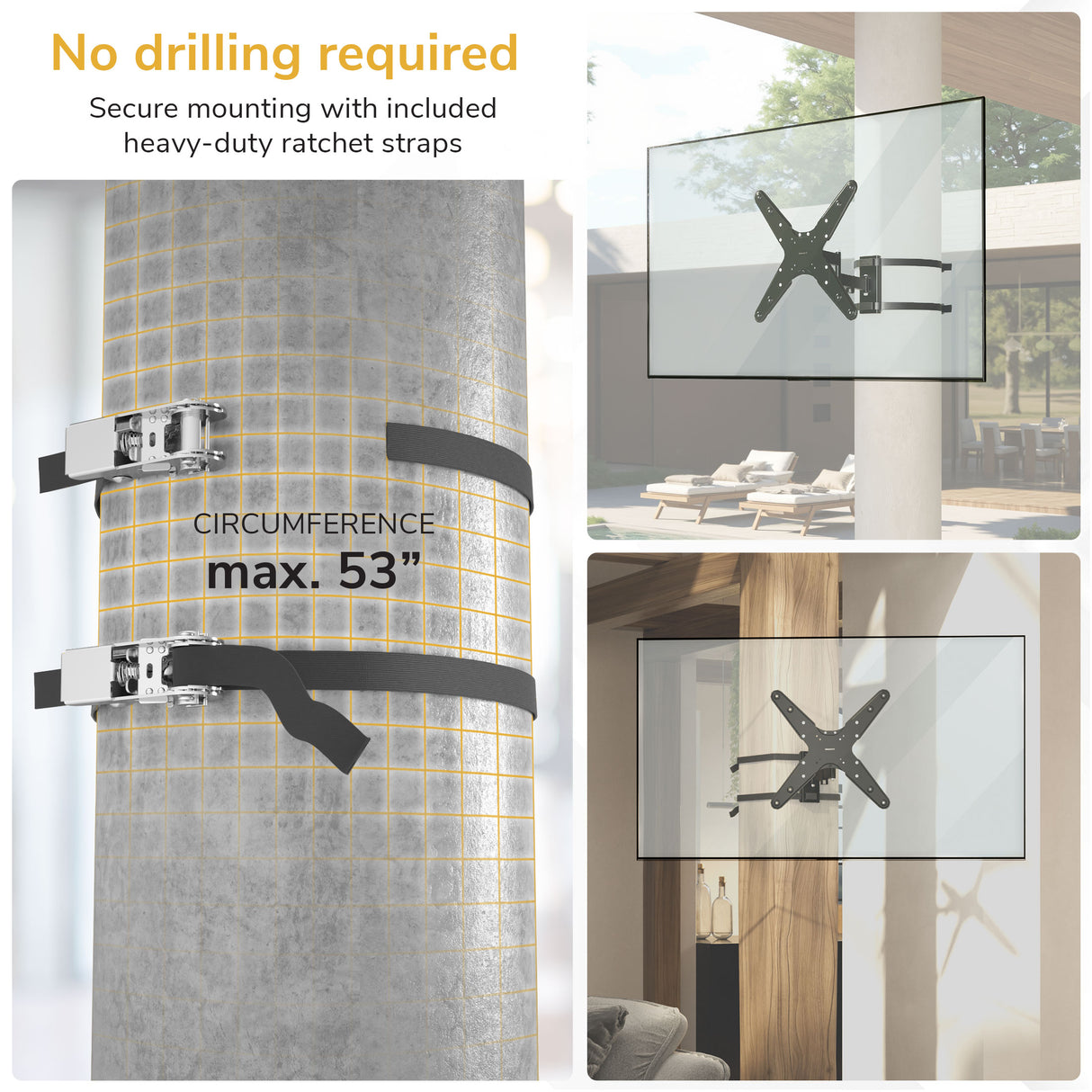 Weatherproof Column TV Mount