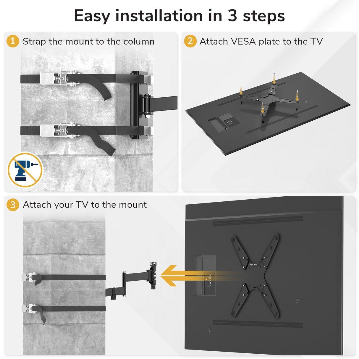 Weatherproof Column TV Mount