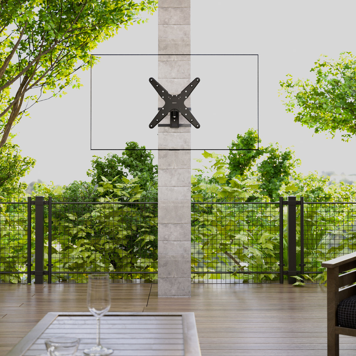 Weatherproof Column TV Mount