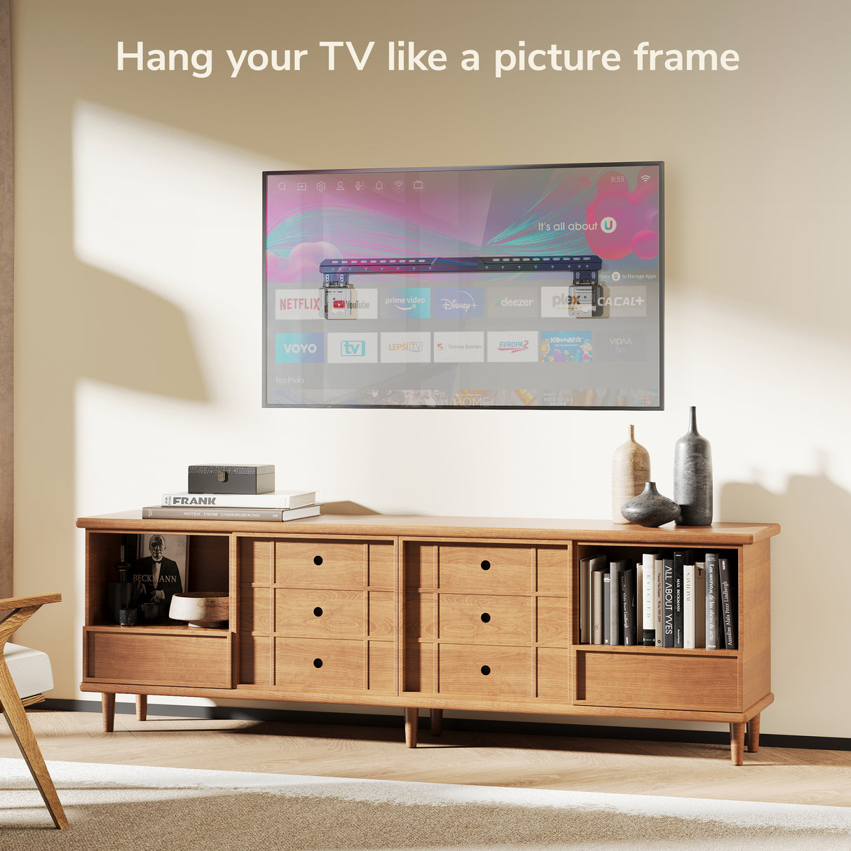 Ultra-Slim Fixed TV Wall Mount, Large - Image 2 - Mount-It!