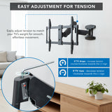 Full Motion TV Wall Mount with Gas Spring Arm
