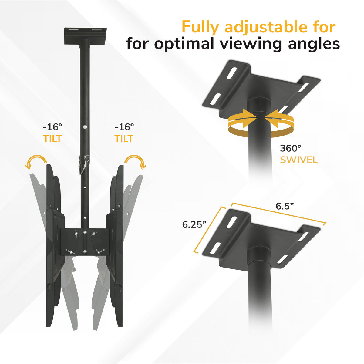 Dual Front & Back TV Ceiling Mount