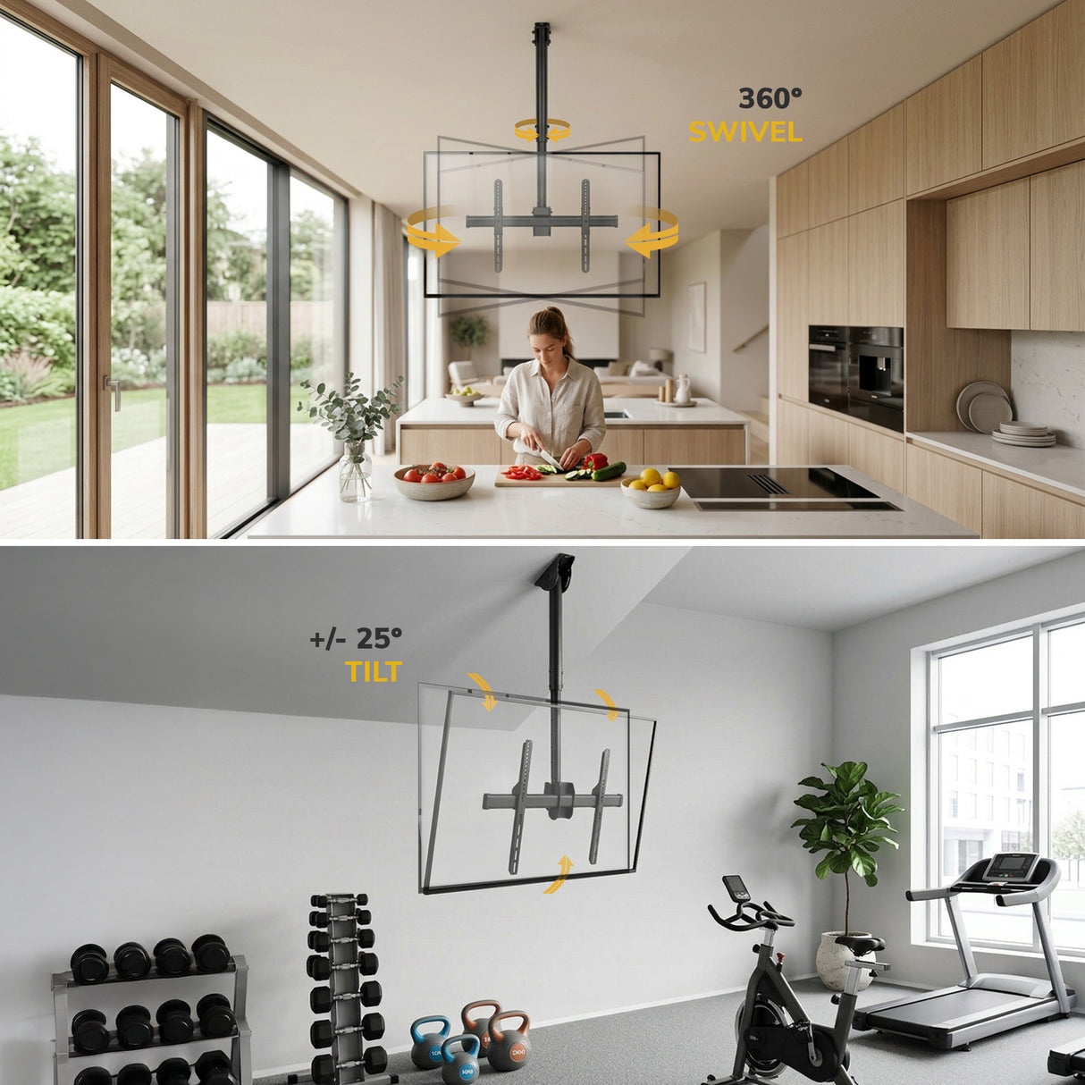 Full Motion Ceiling TV Mount - Image 7 - Mount-It!