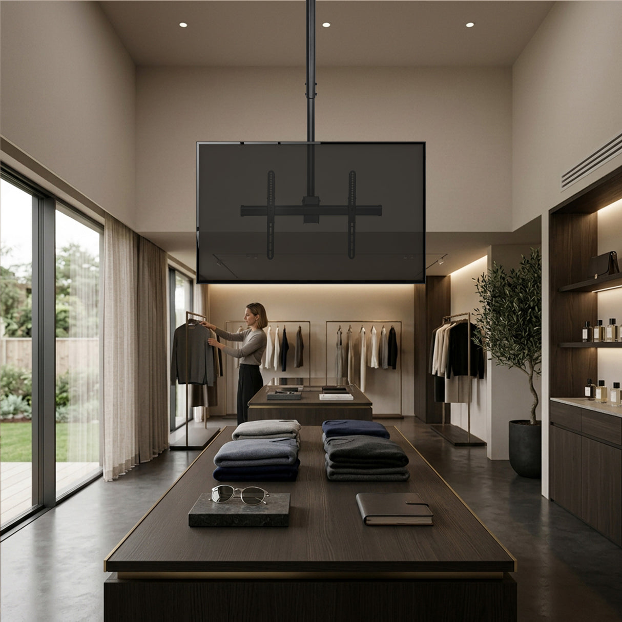 Full Motion Ceiling TV Mount with Long Extension