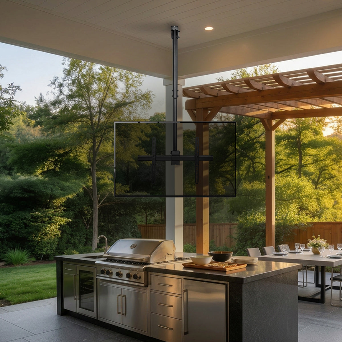 Full Motion Ceiling TV Mount with Long Extension