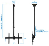 Full Motion Ceiling TV Mount with Long Extension
