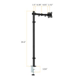 Full-Motion Monitor Mount with Extra-Tall Pole