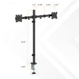 Full Motion Dual Monitor Mount with Extra-Tall Pole