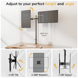 Full Motion Dual Monitor Mount with Extra-Tall Pole