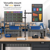 Full Motion Dual Stacking Monitor Mount with Extra-Tall Pole