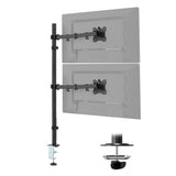 Full Motion Dual Stacking Monitor Mount with Extra-Tall Pole