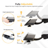 Standing Keyboard and Mouse Platform With Ergonomic Wrist Rest Pad