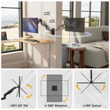 Heavy-Duty Full-Motion Monitor Wall Mount