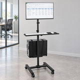 Mobile Cart With Monitor Mount & CPU Holder
