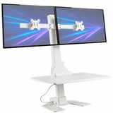 Electric Sit-Stand Desk Converter for 2 Monitors