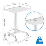 Sit-Stand Mobile Laptop Cart