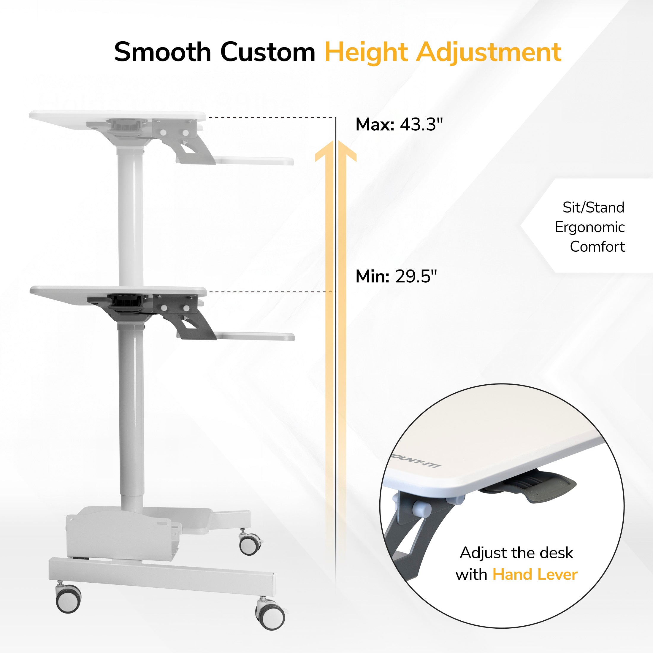 Mobile Sit-Stand Computer Workstation