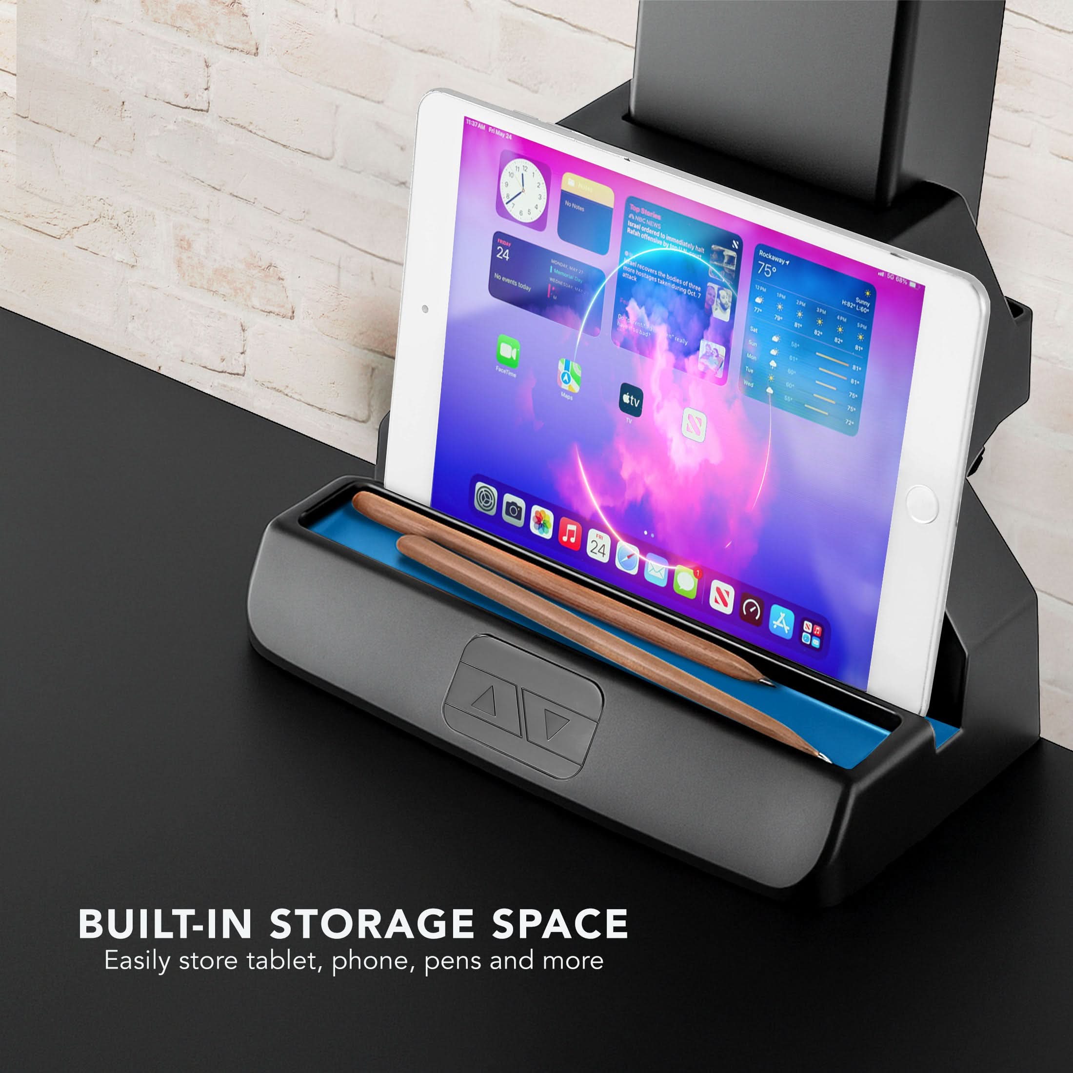 Electric Standing Desk Converter for 3 Monitors