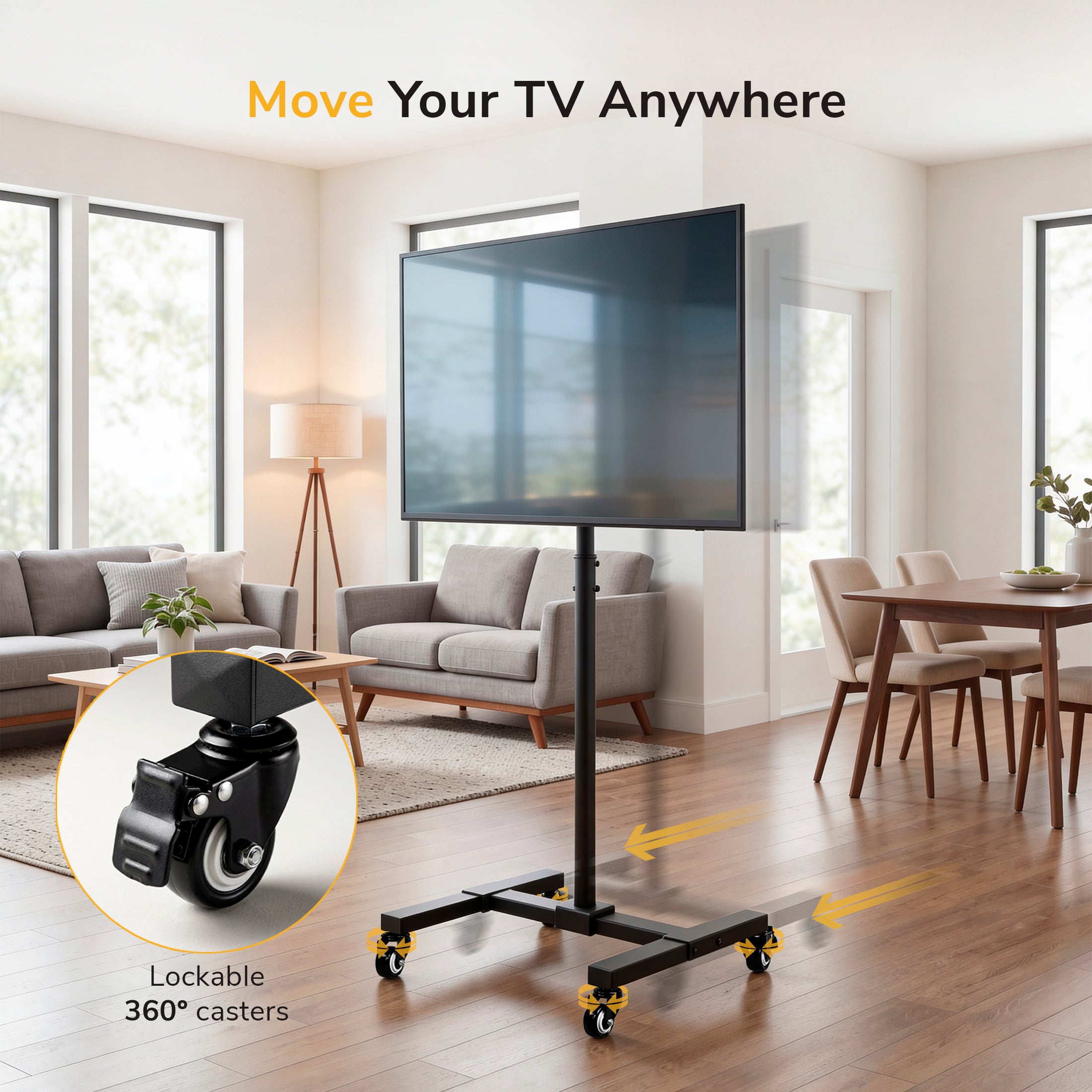 Amazon｜ZDMZR モバイル TV カート 32-85 インチ用 キャスター付き
