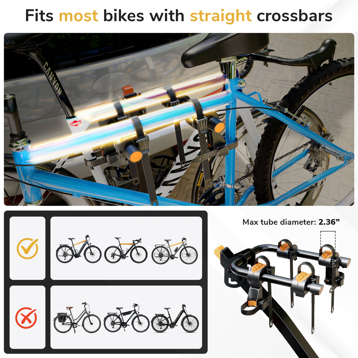 Hitch Bike Rack for 2 Bikes