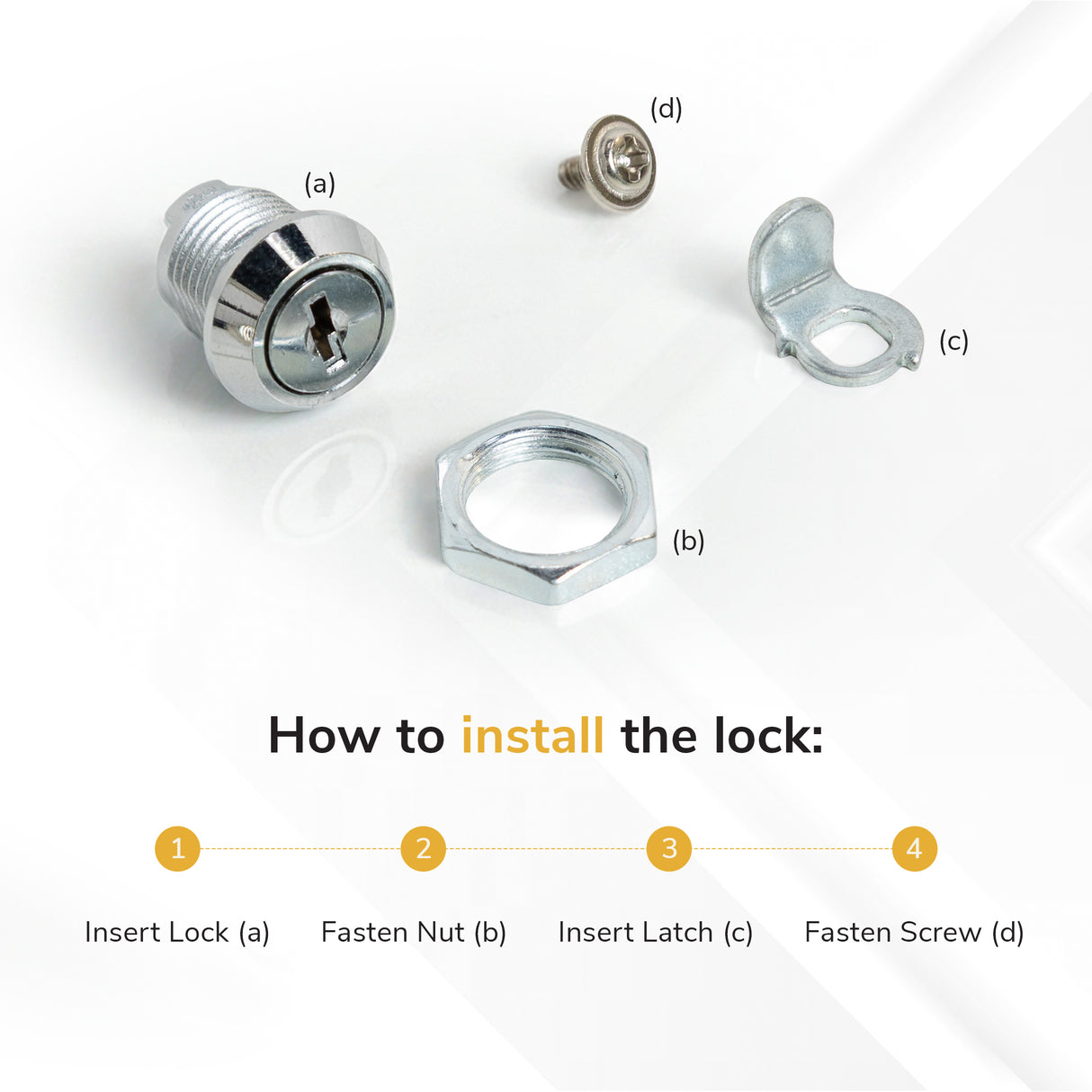 Replacement Lock & Key for Anti-Theft Tablet Enclosures (Samsung)