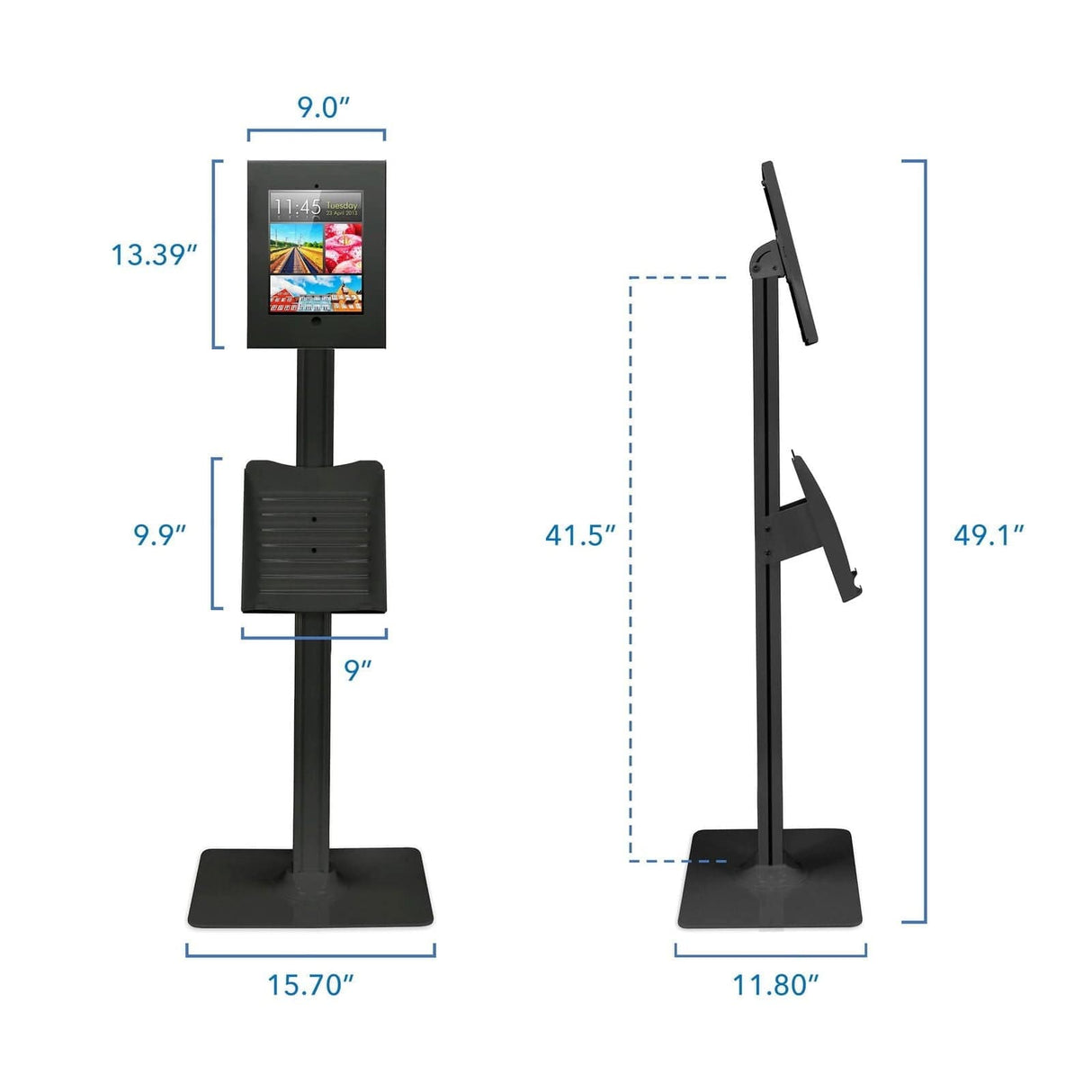 Tablet Stand - Anti-Theft Tablet Kiosk with Document Holder for iPad, iPad Air, iPad Pro - Mount-It! -