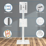 Tablet Stand - Anti-Theft Tablet Kiosk with Document Holder for iPad, iPad Air, iPad Pro - Mount-It! -