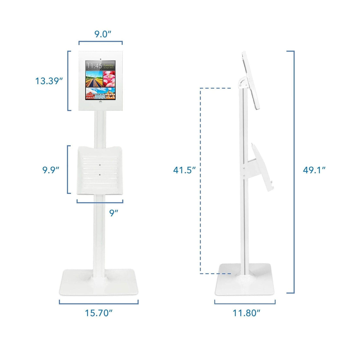 Tablet Stand - Anti-Theft Tablet Kiosk with Document Holder for iPad, iPad Air, iPad Pro - Mount-It! -