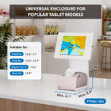 Tablet Stand - Anti-Theft Tablet Kiosk with Printer Shelf - Mount-It! -