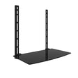 Component Shelves - AV Component Shelf For Wall Mounted TV | 1 Tempered Glass Shelf - Mount-It! - MI-8401